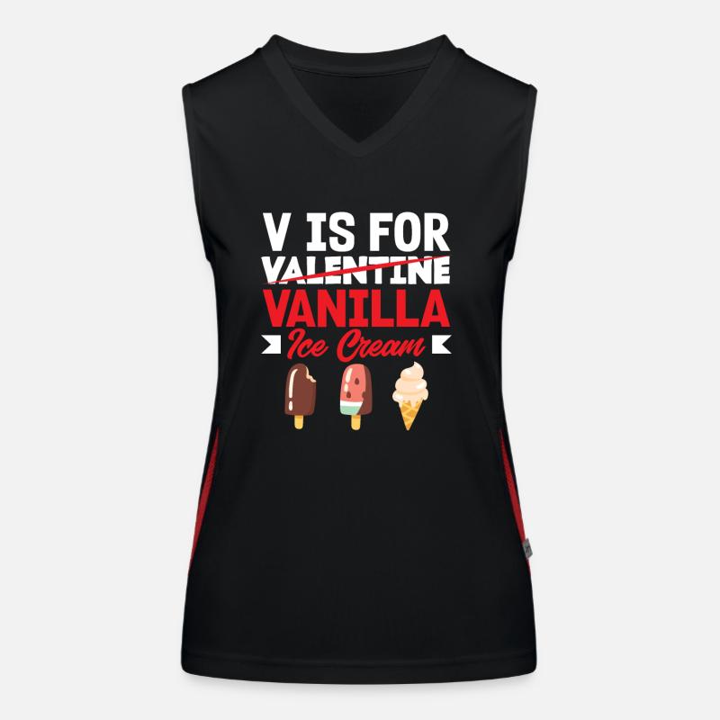 Vanille Eis Liebhaber Eiscreme Funktionelles Kontrast-Tank Top für Frauen