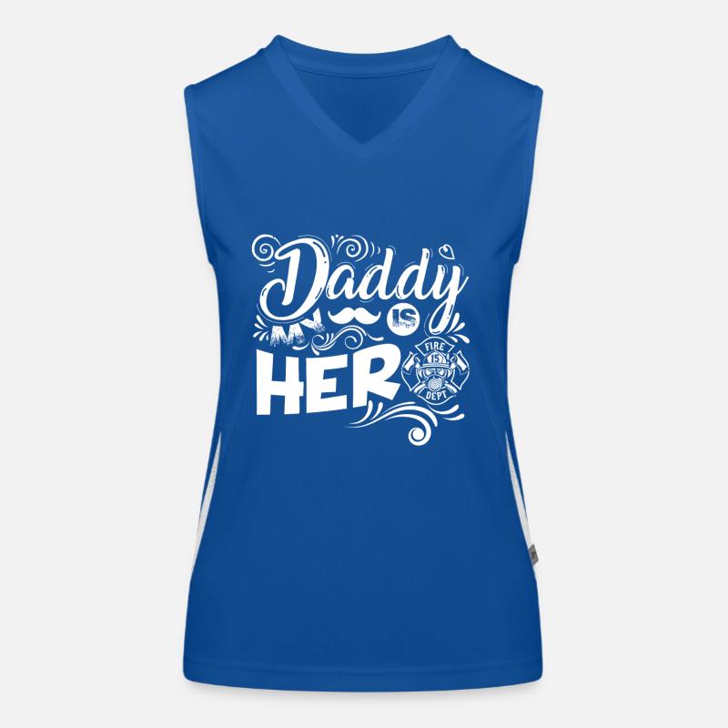 Firefighter My Daddy Is A Firefighter Women's Functional Contrast Tank Top