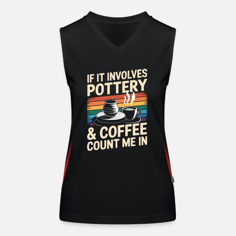 Pottery Coffee & Pottery Women's Functional Contrast Tank Top