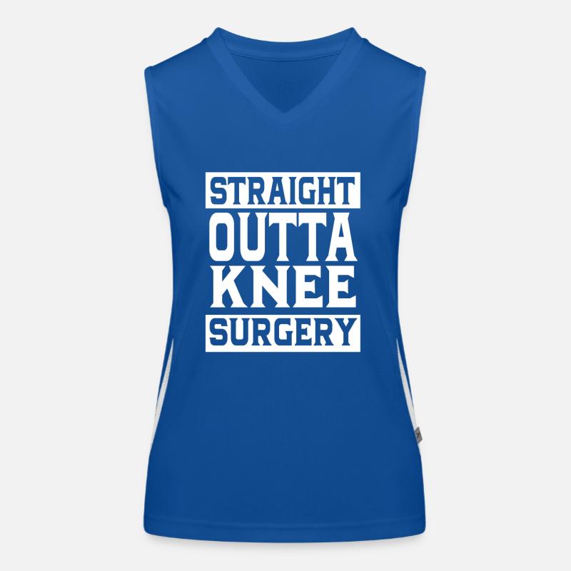 Knie Operation Funktionelles Kontrast-Tank Top für Frauen