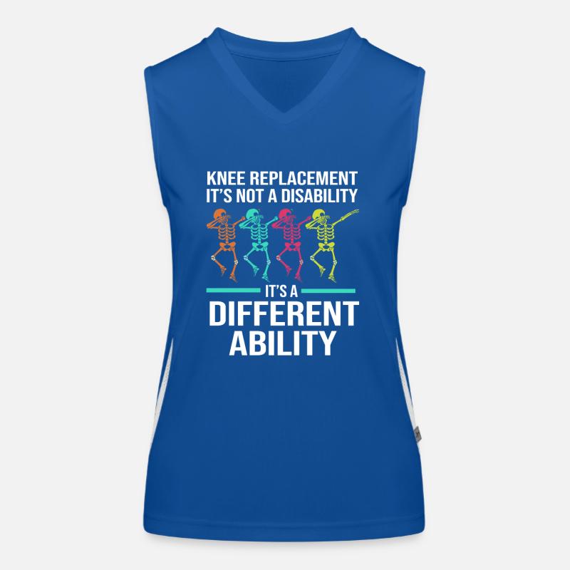 Knie Operation Funktionelles Kontrast-Tank Top für Frauen