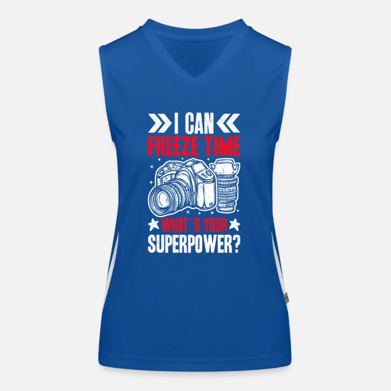Ich Bin Fotograf Funktionelles Kontrast-Tank Top für Frauen