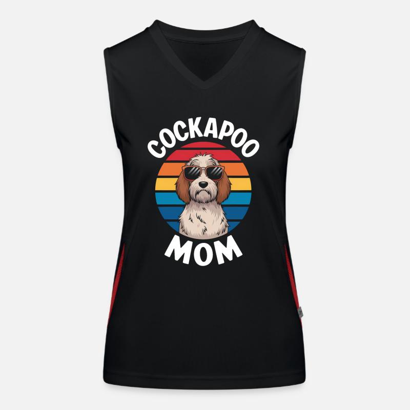 Cockapoo Spruch Mama Lustiges Cockapoo Geschenk Funktionelles Kontrast-Tank Top für Frauen