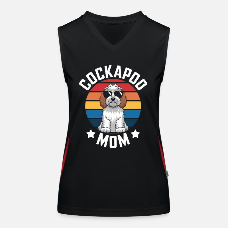Cockapoo Spruch Mama Lustiges Cockapoo Geschenk Funktionelles Kontrast-Tank Top für Frauen