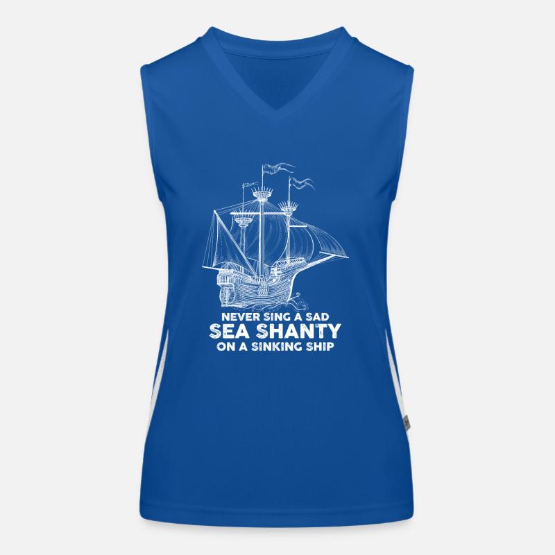 Sailor Meme Pirate Ship Ocean Sailing Women's Functional Contrast Tank Top
