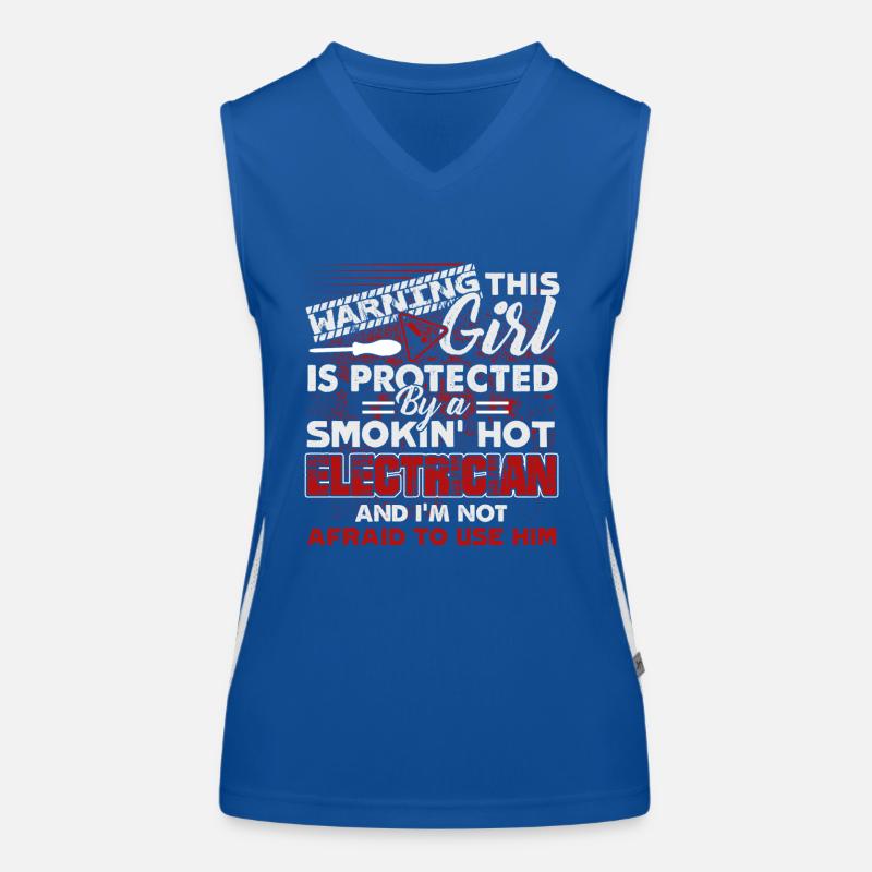 Protected By An Electrician Women's Functional Contrast Tank Top