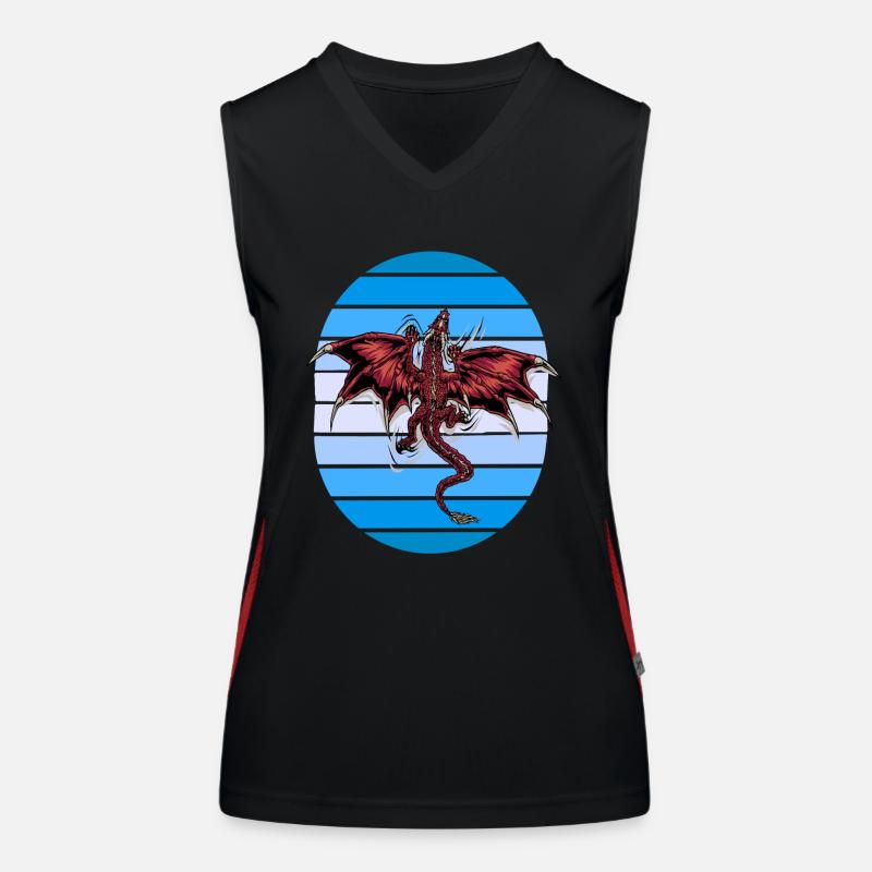 mystical dragon dragon Women's Functional Contrast Tank Top