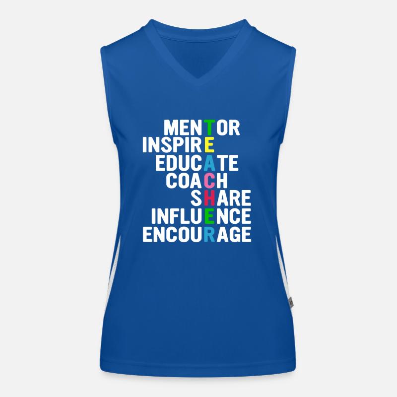 Lehrer Funktionelles Kontrast-Tank Top für Frauen