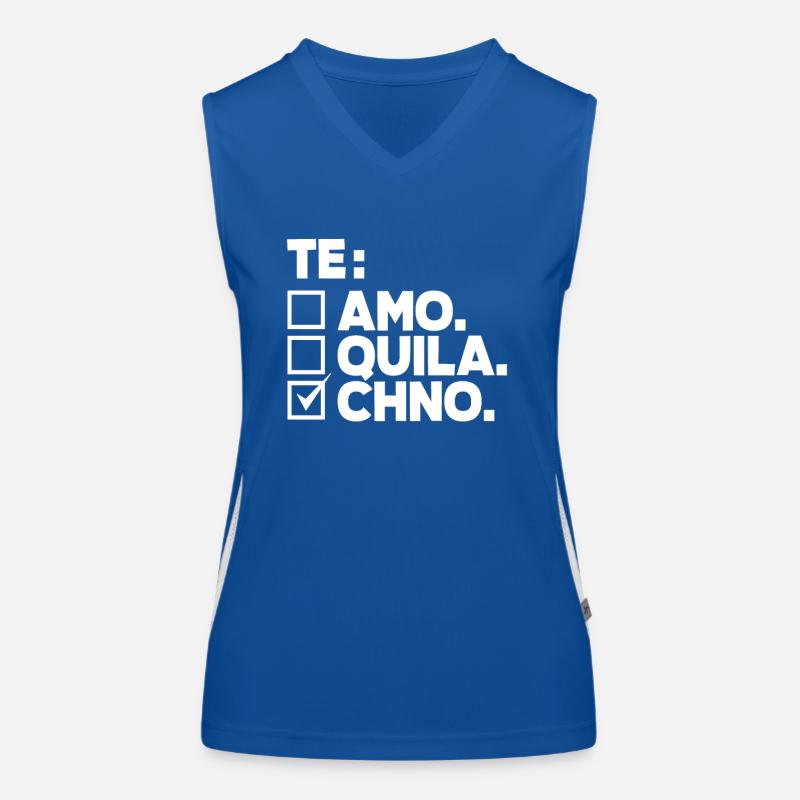 Amateur de techno : Te Amo Tequila Techno Débardeur respirant contrasté Femme