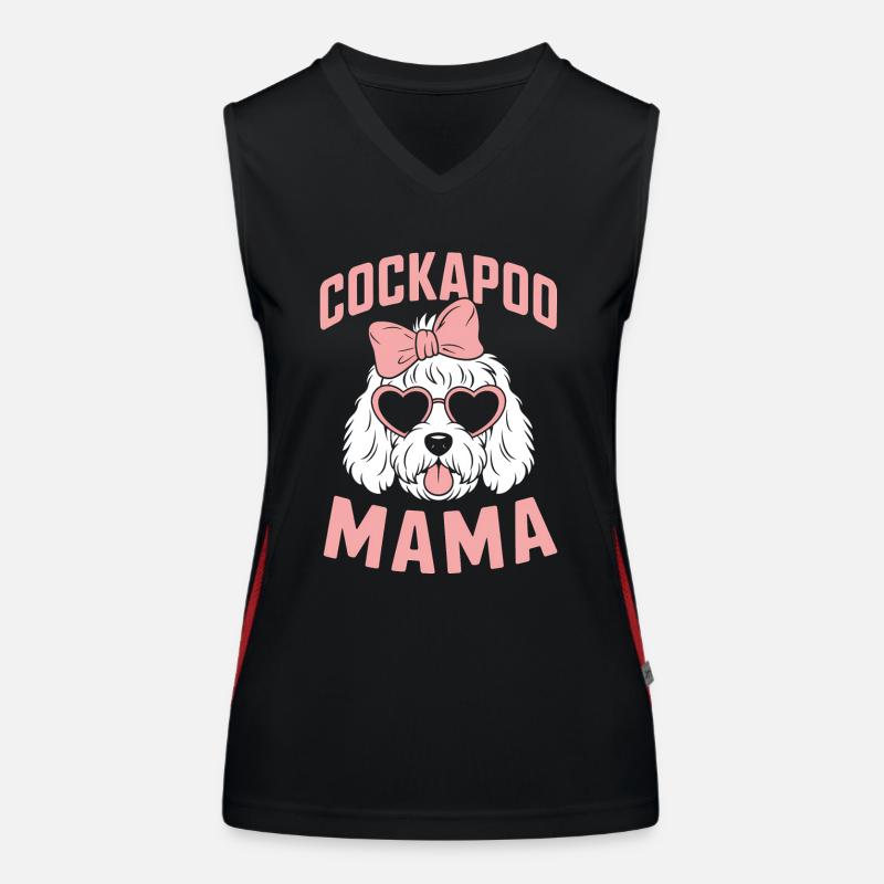 Cockapoo Spruch Mama Lustiges Cockapoo Geschenk Funktionelles Kontrast-Tank Top für Frauen