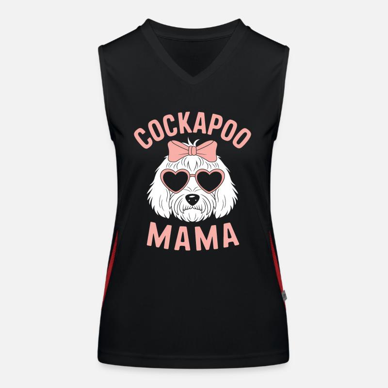 Cockapoo Spruch Mama Lustiges Cockapoo Geschenk Funktionelles Kontrast-Tank Top für Frauen