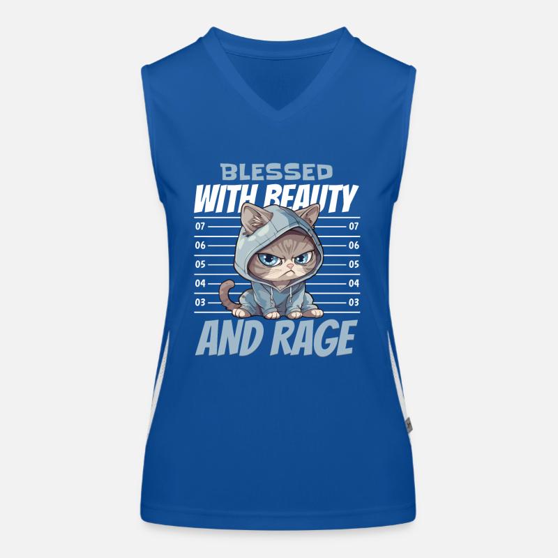 Katze Geschenk Ironie Sarkasmus Humor Geburtstag Funktionelles Kontrast-Tank Top für Frauen