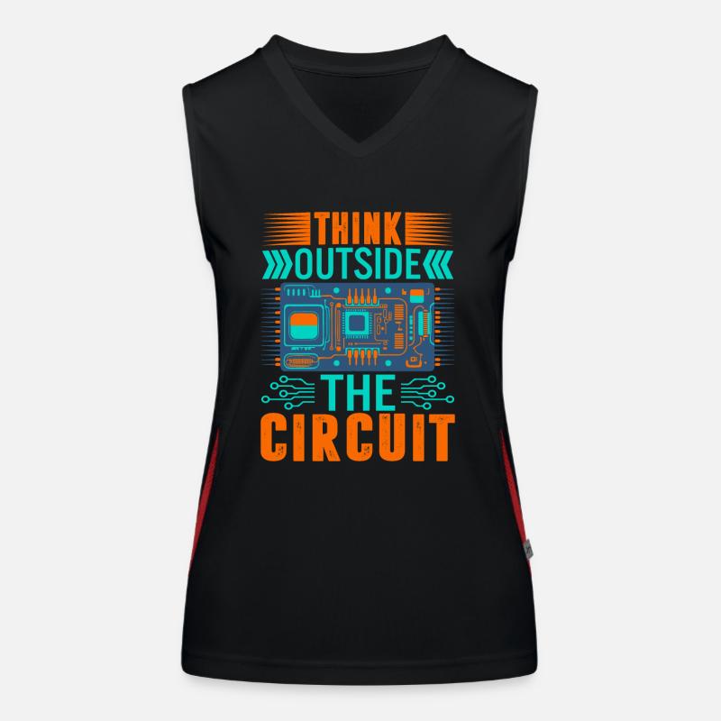 Denken Sie außerhalb des Kreislaufs. Funktionelles Kontrast-Tank Top für Frauen