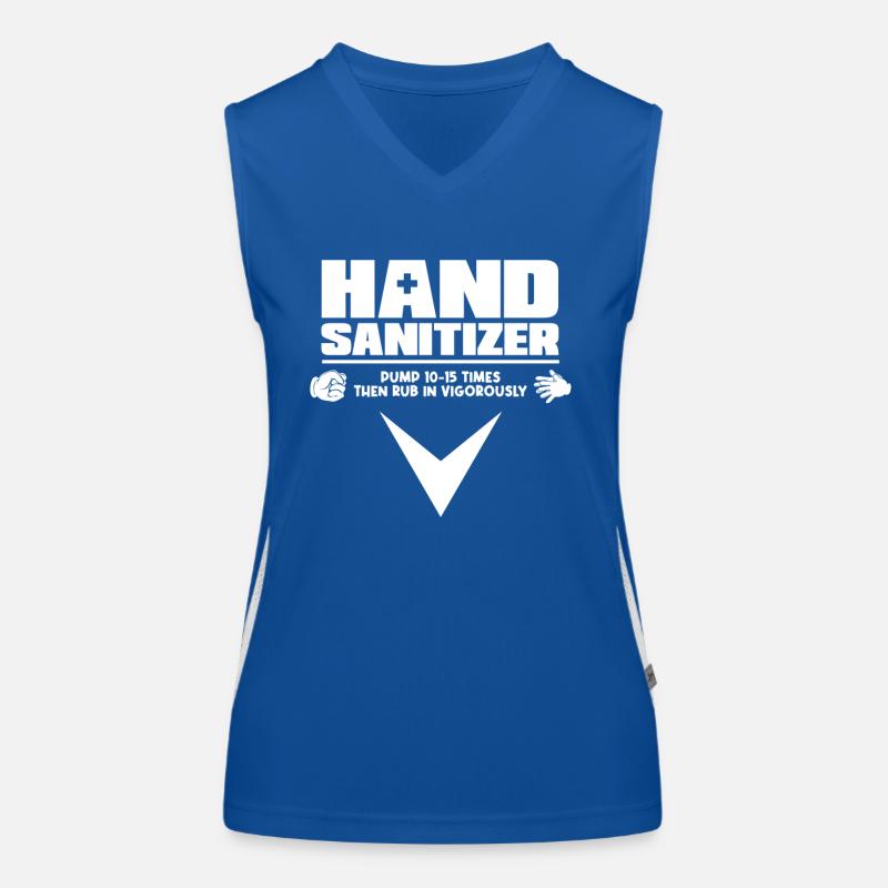 Hand Sanitizer Instructions Humorous Note for Women's Functional Contrast Tank Top