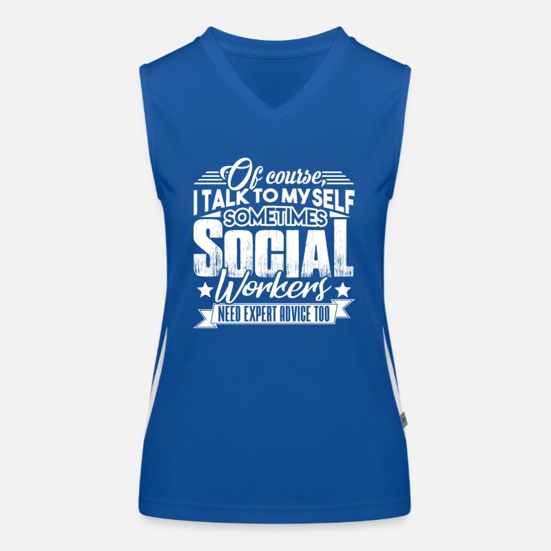 Social Worker Needs Expert Advice Women's Functional Contrast Tank Top