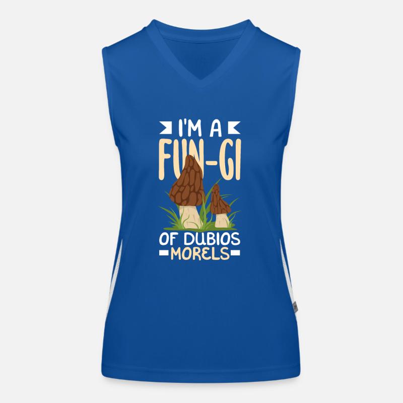 Cueilleur de champignons Morilles drôles Débardeur respirant contrasté Femme