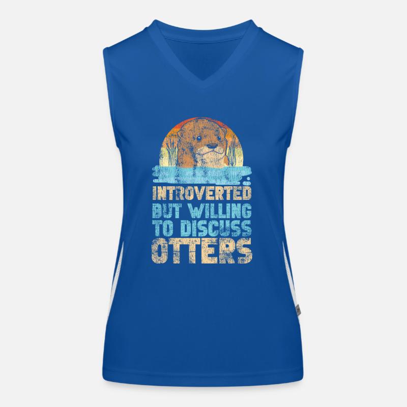 Otter Introverted But Willing To Funktionelles Kontrast-Tank Top für Frauen