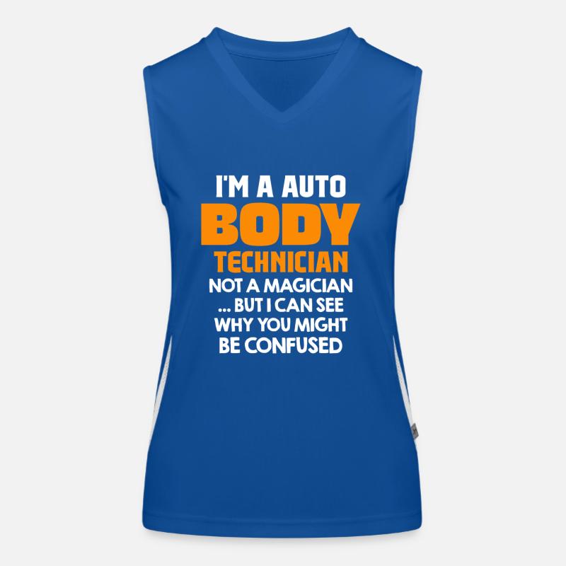 Ich Bin Ein Karosserietechniker, Kein Zauberer Funktionelles Kontrast-Tank Top für Frauen