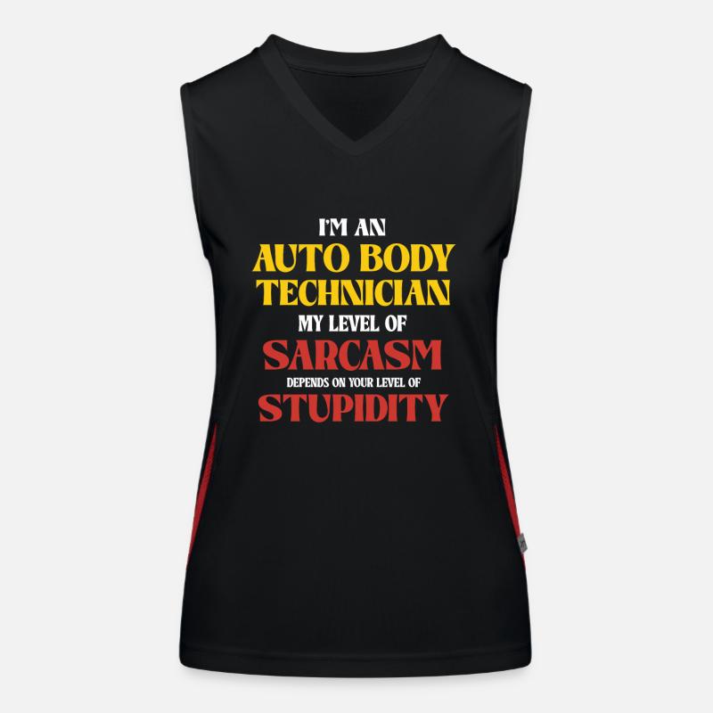 Auto Body Technician Sarcasm Saying Women's Functional Contrast Tank Top