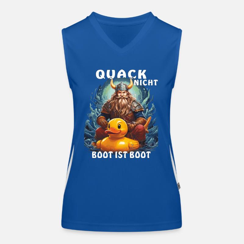 WIKINGER ENTE QUACK NICHT BOOT IST BOOT Funktionelles Kontrast-Tank Top für Frauen