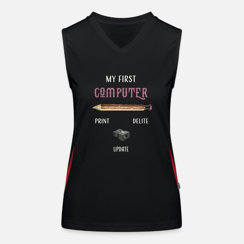 my first computer old school Women's Functional Contrast Tank Top