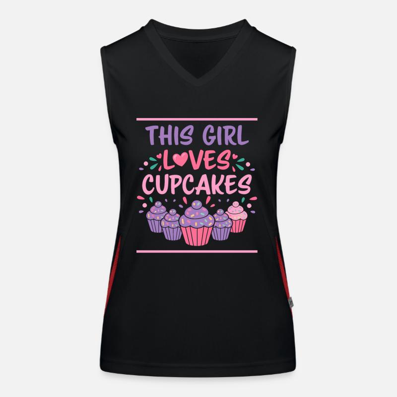 Cupcake Saying Cupcakes Funny Cupcake Gift Women's Functional Contrast Tank Top