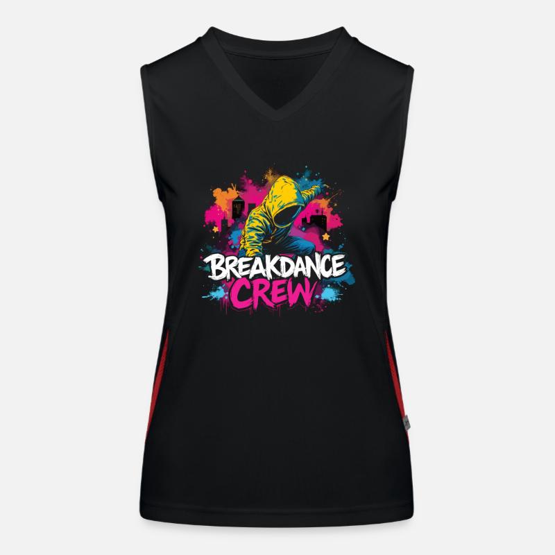 Breakdance Crew Breakdance Breakdancing Breakdance Débardeur respirant contrasté Femme