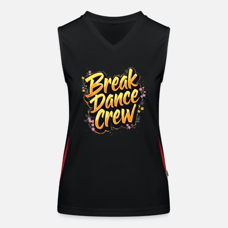 Breakdance Crew Breakdance Breakdancing Breakdance Débardeur respirant contrasté Femme