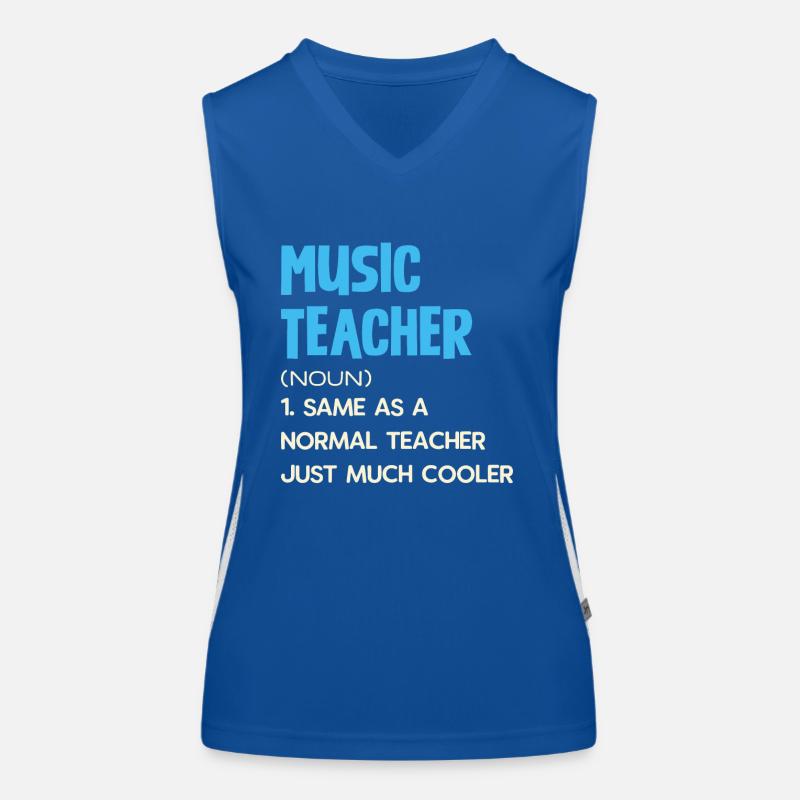 Music Teacher Definition Cool Teacher Idea Women's Functional Contrast Tank Top