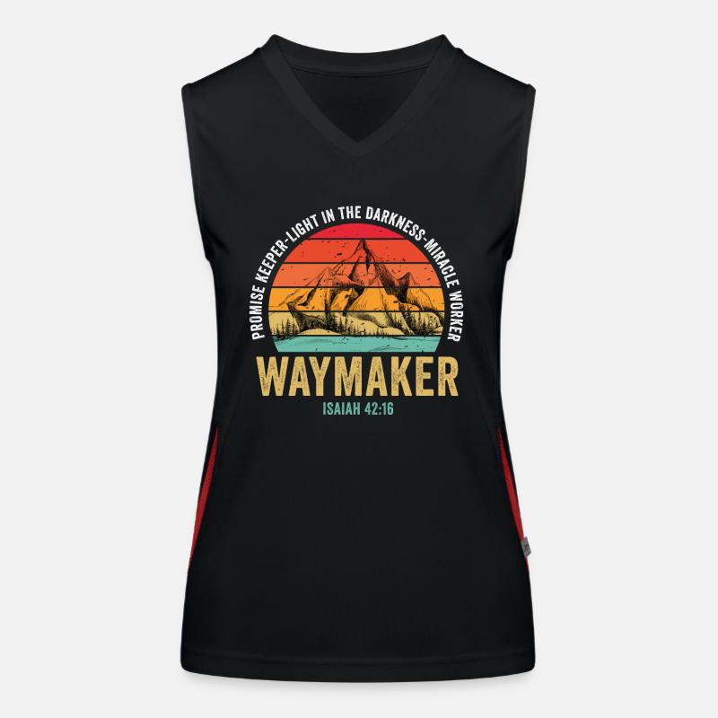 Waymaker Gardien de la promesse Faiseur de miracles Débardeur respirant contrasté Femme