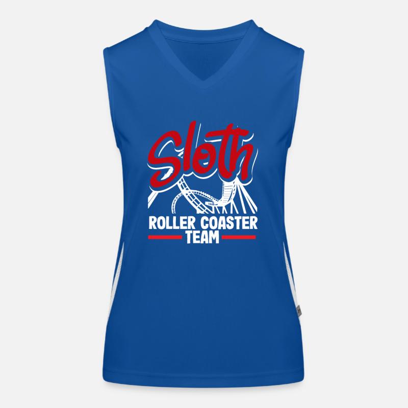 Sloth Achterbahn Team Abenteuer Funktionelles Kontrast-Tank Top für Frauen