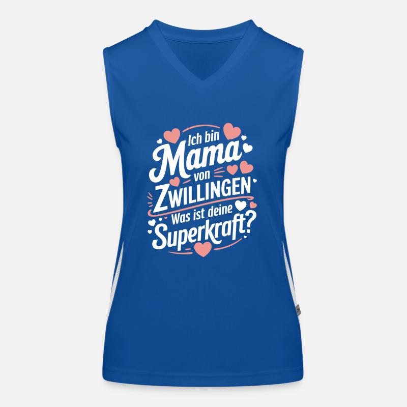 Zwillingsmama Zwillings Mutter, Mama von Zwillinge Funktionelles Kontrast-Tank Top für Frauen