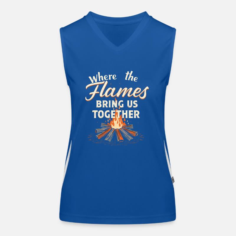 Fire Pits Backyard Gatherings In Women's Functional Contrast Tank Top