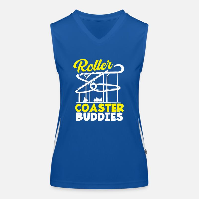 Achterbahn Freunde Abenteuer Funktionelles Kontrast-Tank Top für Frauen