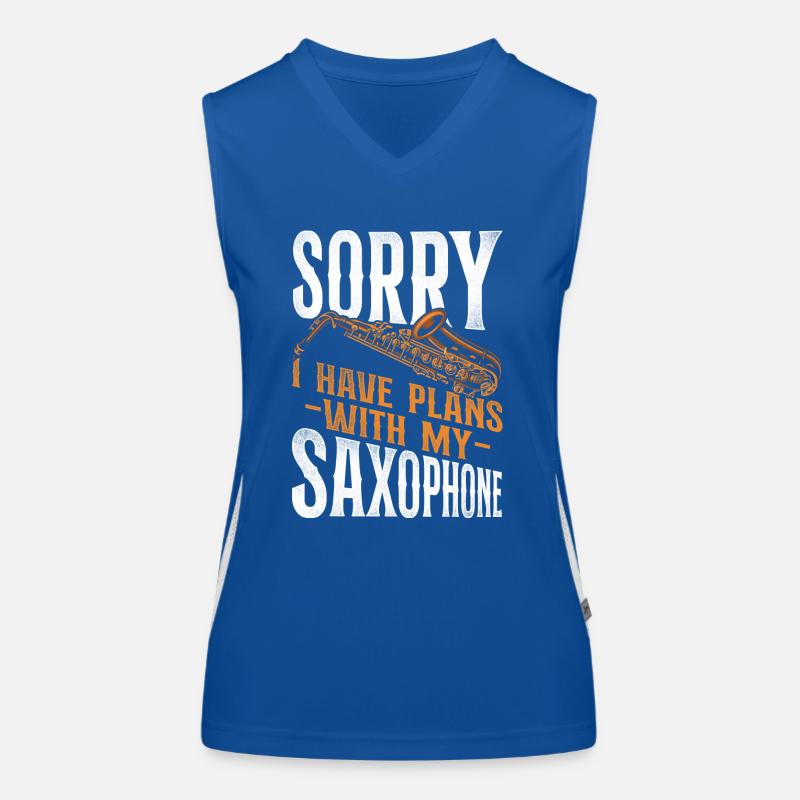Saxophone Sorry I Have Plans With Women's Functional Contrast Tank Top