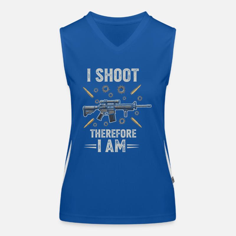 I shoot, therefore I am. Women's Functional Contrast Tank Top