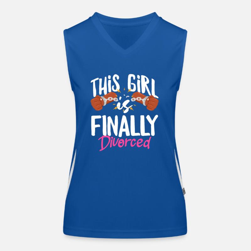 This girl is finally divorced Women's Functional Contrast Tank Top