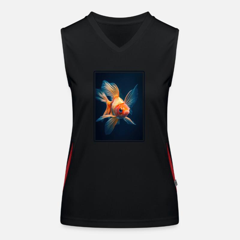 poisson rouge Débardeur respirant contrasté Femme