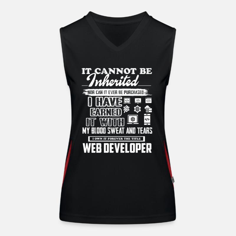 Web Developer Forever The Title Web Developer Women's Functional Contrast Tank Top