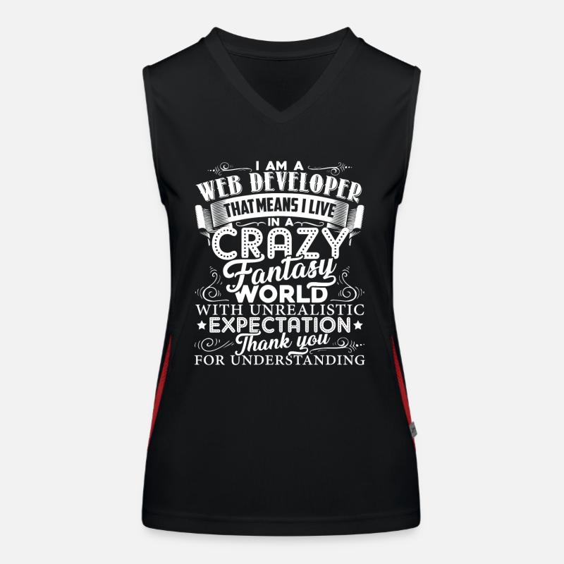 Web Developer I Am A Web Developer Women's Functional Contrast Tank Top