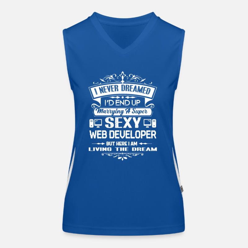Web Developer Marrying A Web Developer Women's Functional Contrast Tank Top