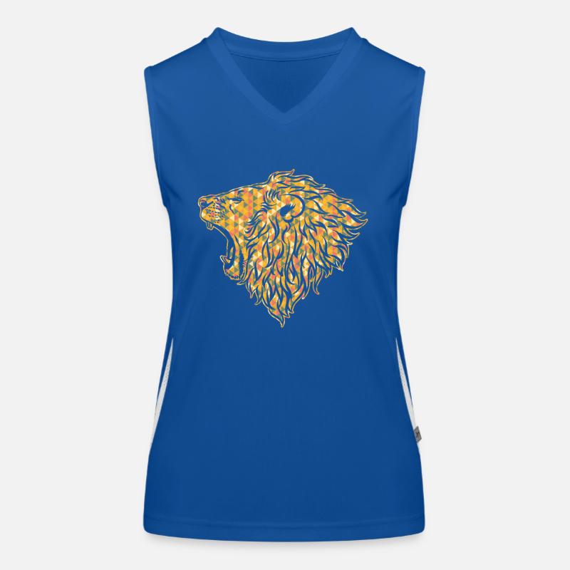 Lion Geometric Women's Functional Contrast Tank Top