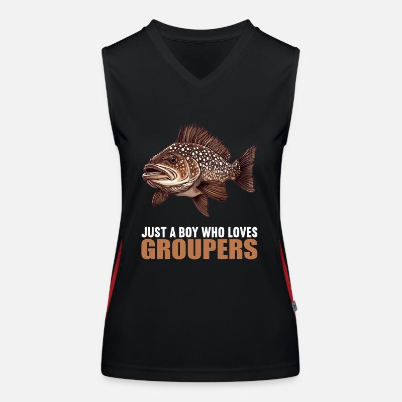 Zackenbarsche Zackenbarsch Funktionelles Kontrast-Tank Top für Frauen