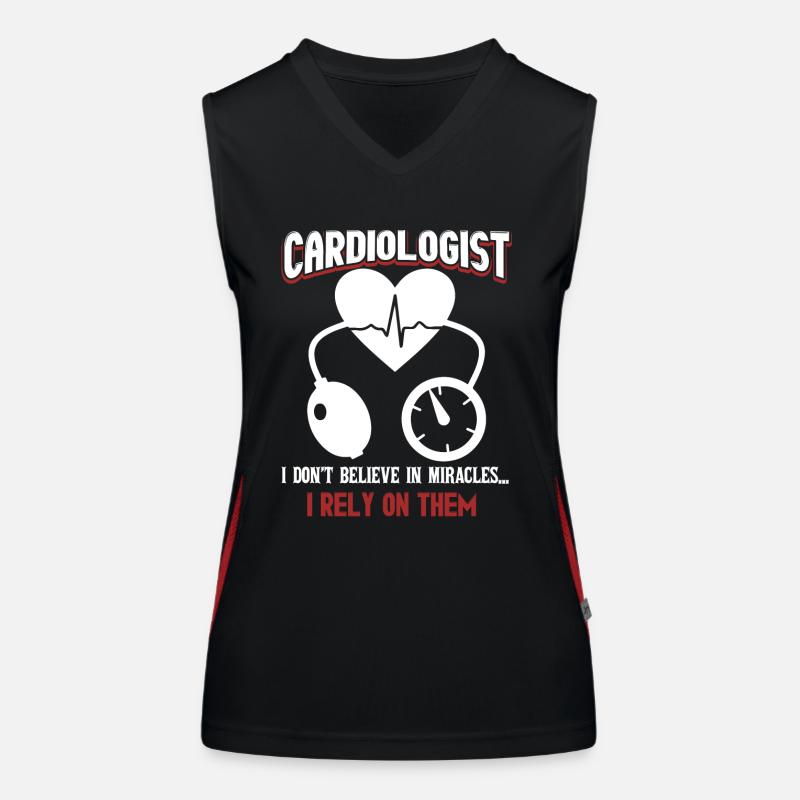 Cardiologist Rely On Miracles Women's Functional Contrast Tank Top