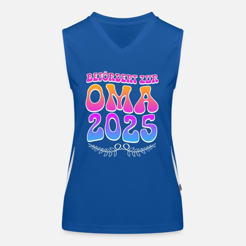 Großmutter BEFÖRDERT ZUR OMA 2025 Omi Rente Funktionelles Kontrast-Tank Top für Frauen