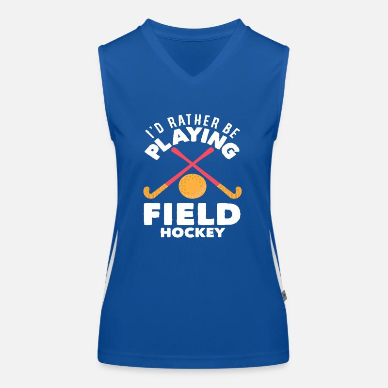 I'd rather play field hockey Women's Functional Contrast Tank Top
