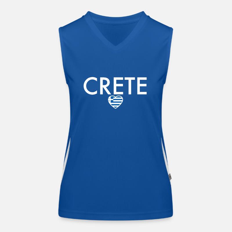 Crète Grèce Drapeau grec Grec Débardeur respirant contrasté Femme