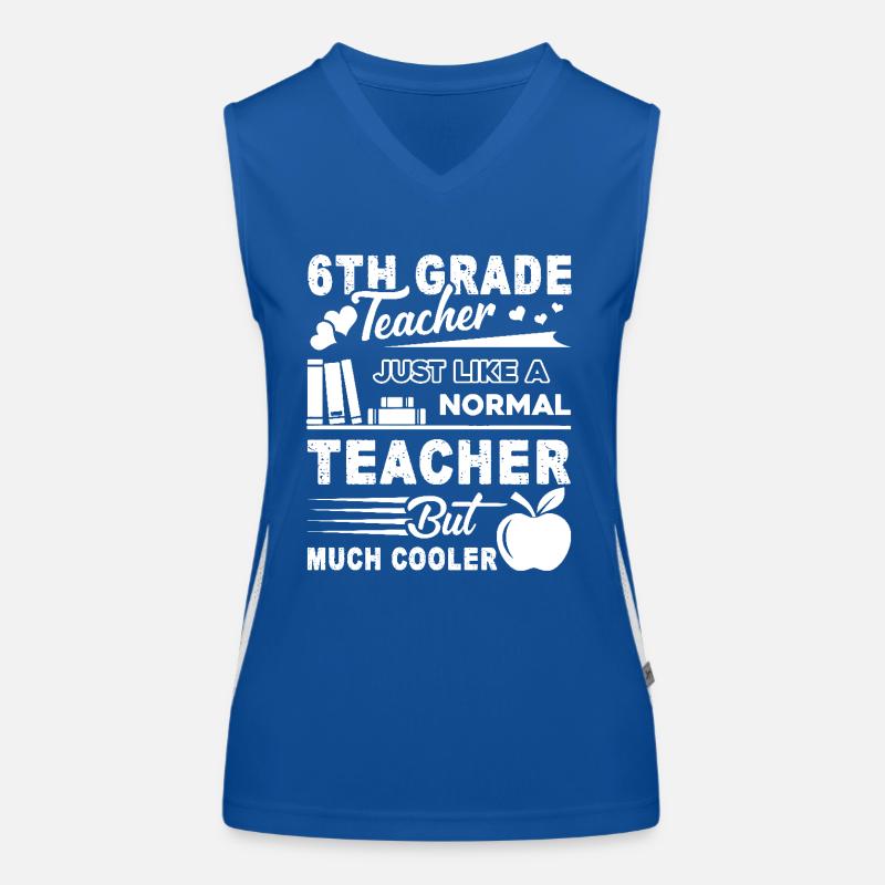 6th Grade Teacher 6th Grade Teacher Cooler Women's Functional Contrast Tank Top