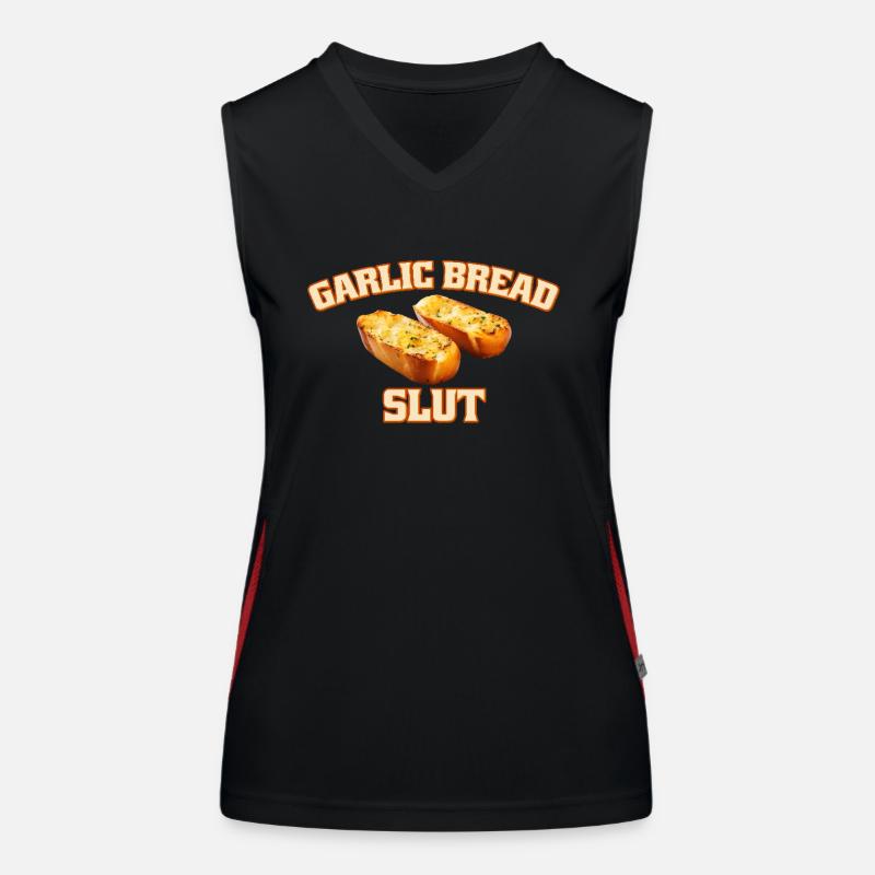 Garlic Bread Lover Humorous Garlic Bread Women's Functional Contrast Tank Top