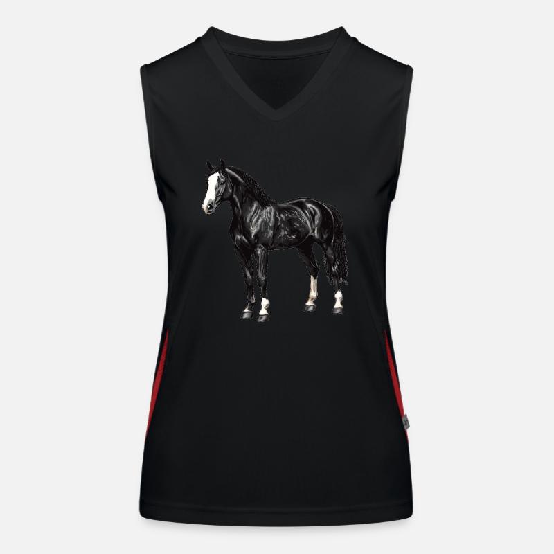 Chevaux Cheval Débardeur respirant contrasté Femme